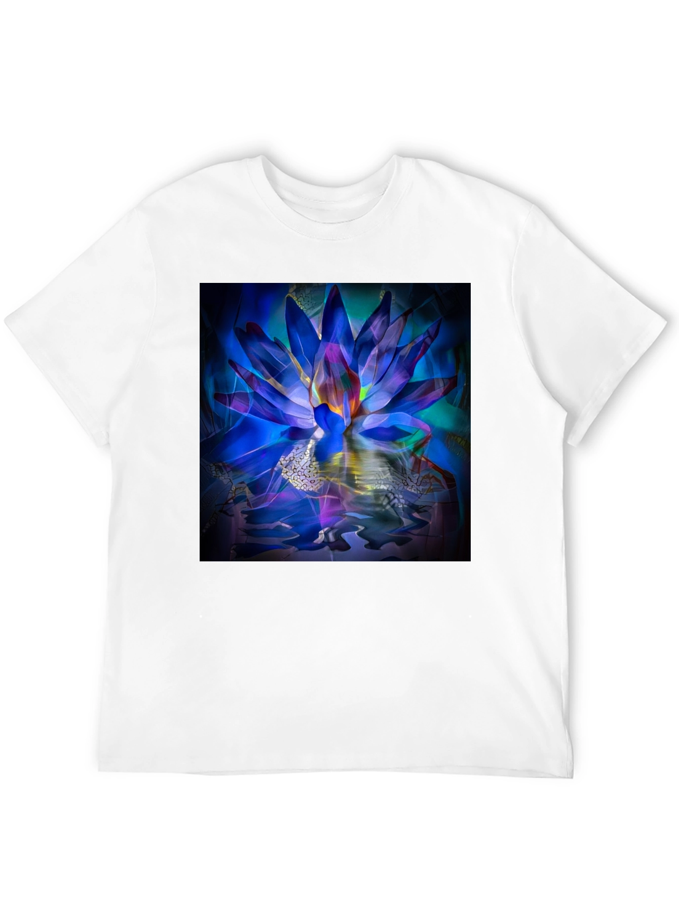 Lotus Flower Graphic Black T-Shirt