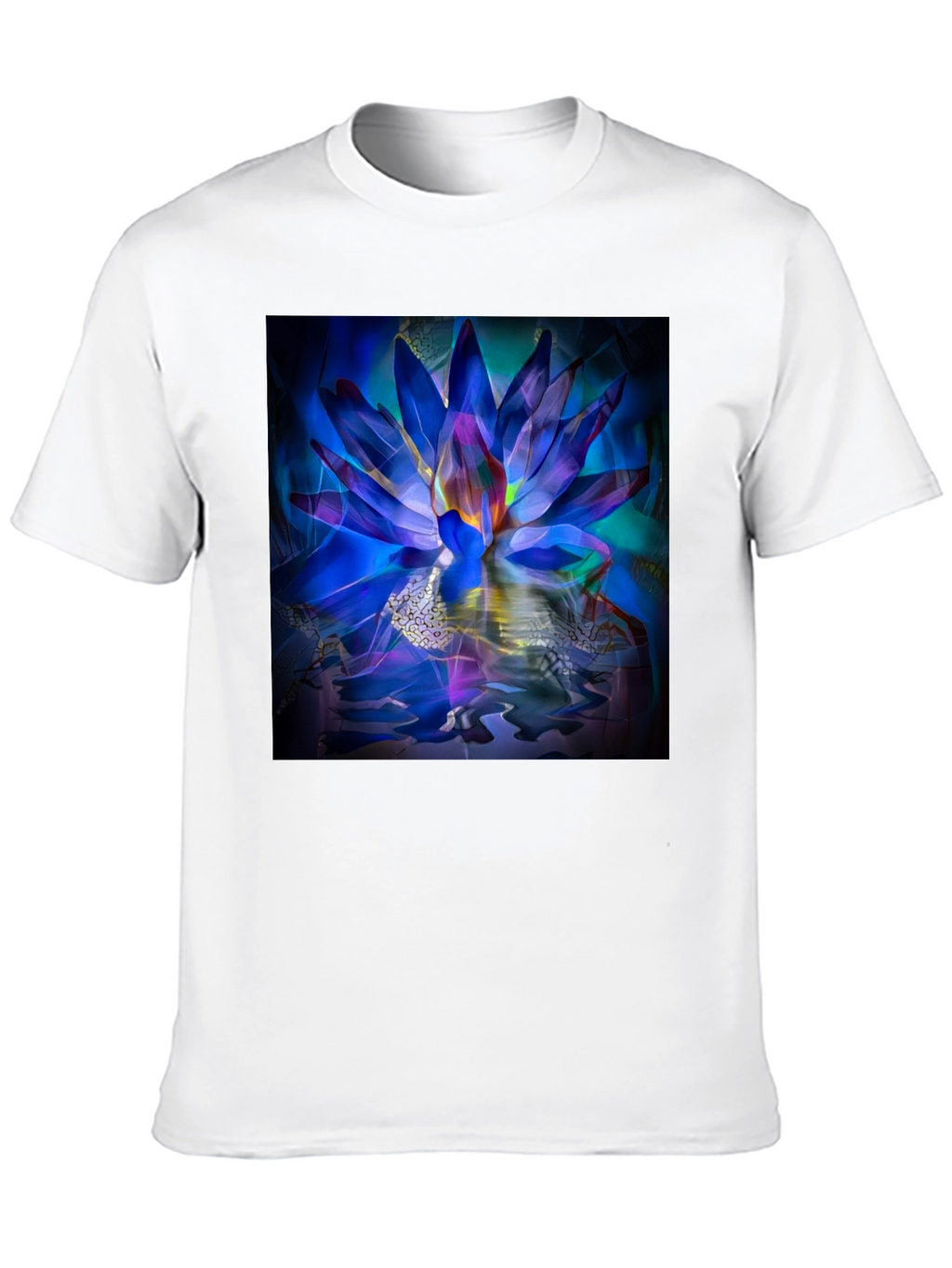 Lotus Flower Graphic Black T-Shirt