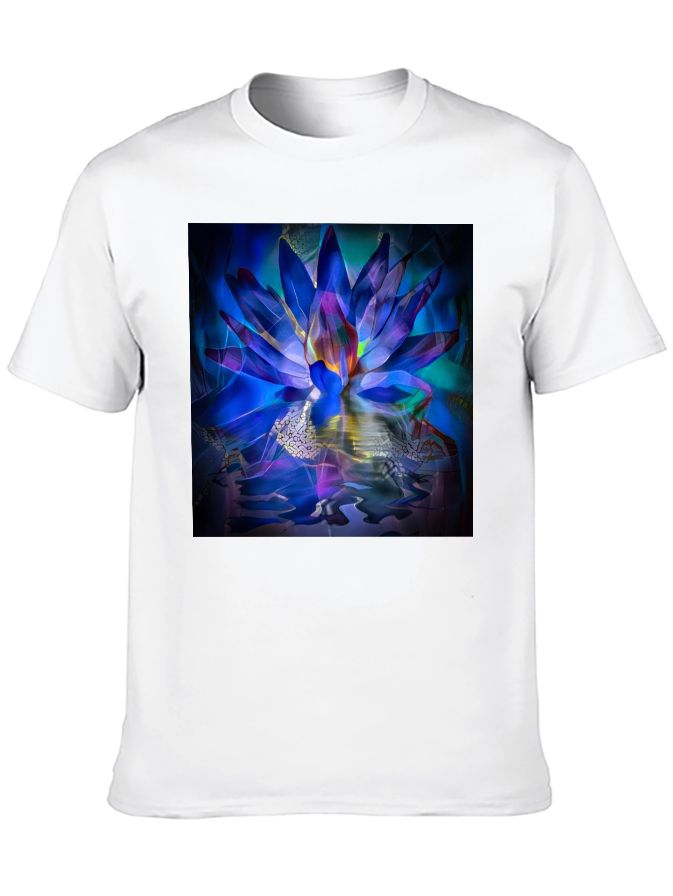 Lotus Flower Graphic Black T-Shirt