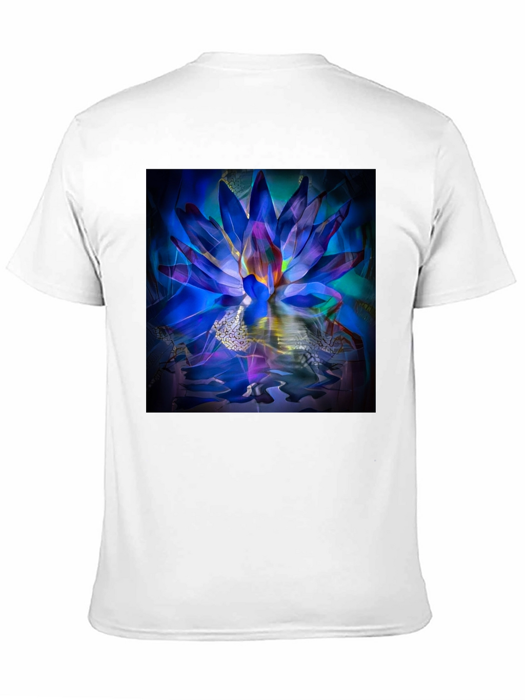Lotus Flower Graphic Black T-Shirt