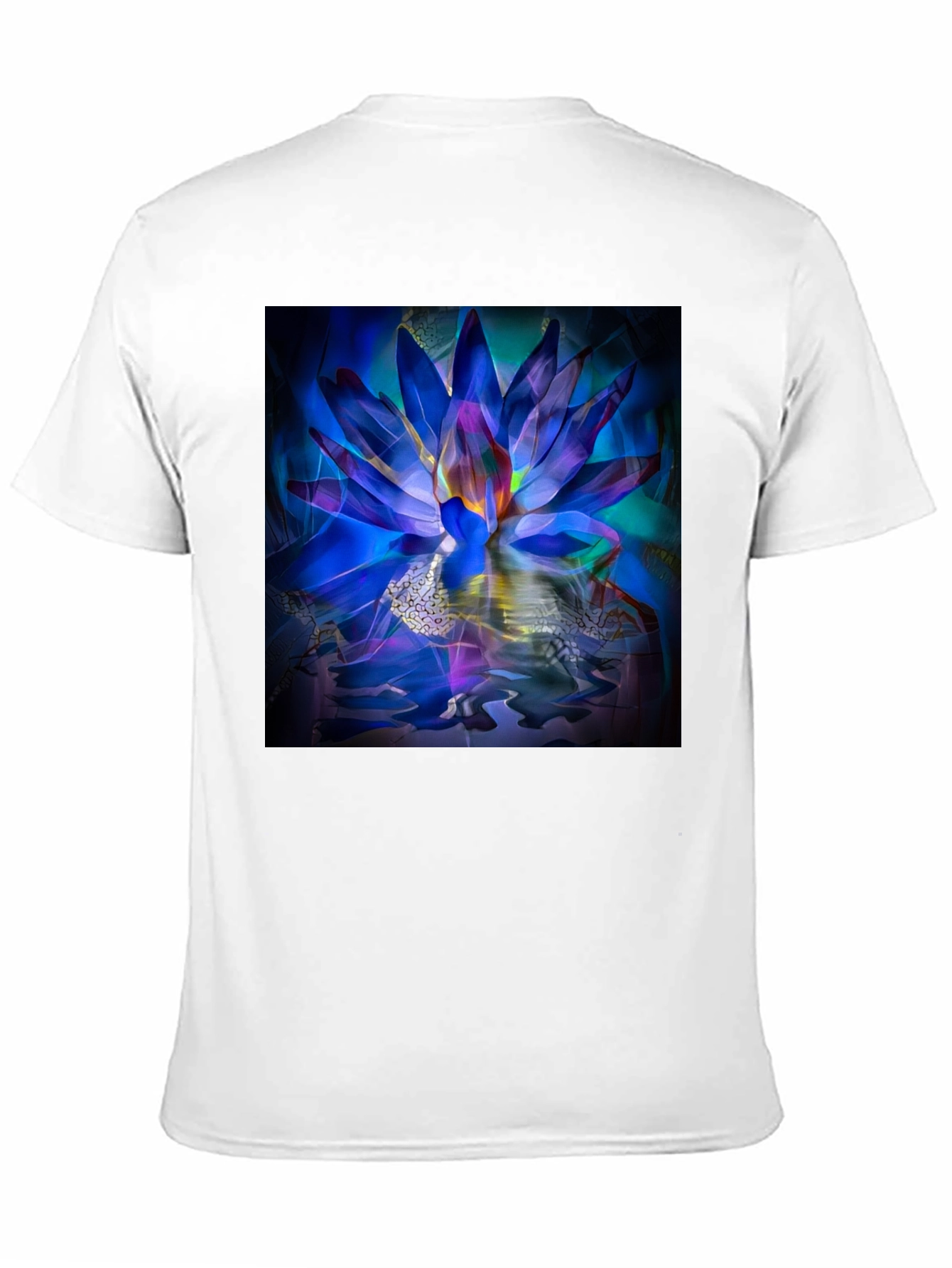 Lotus Flower Graphic Black T-Shirt
