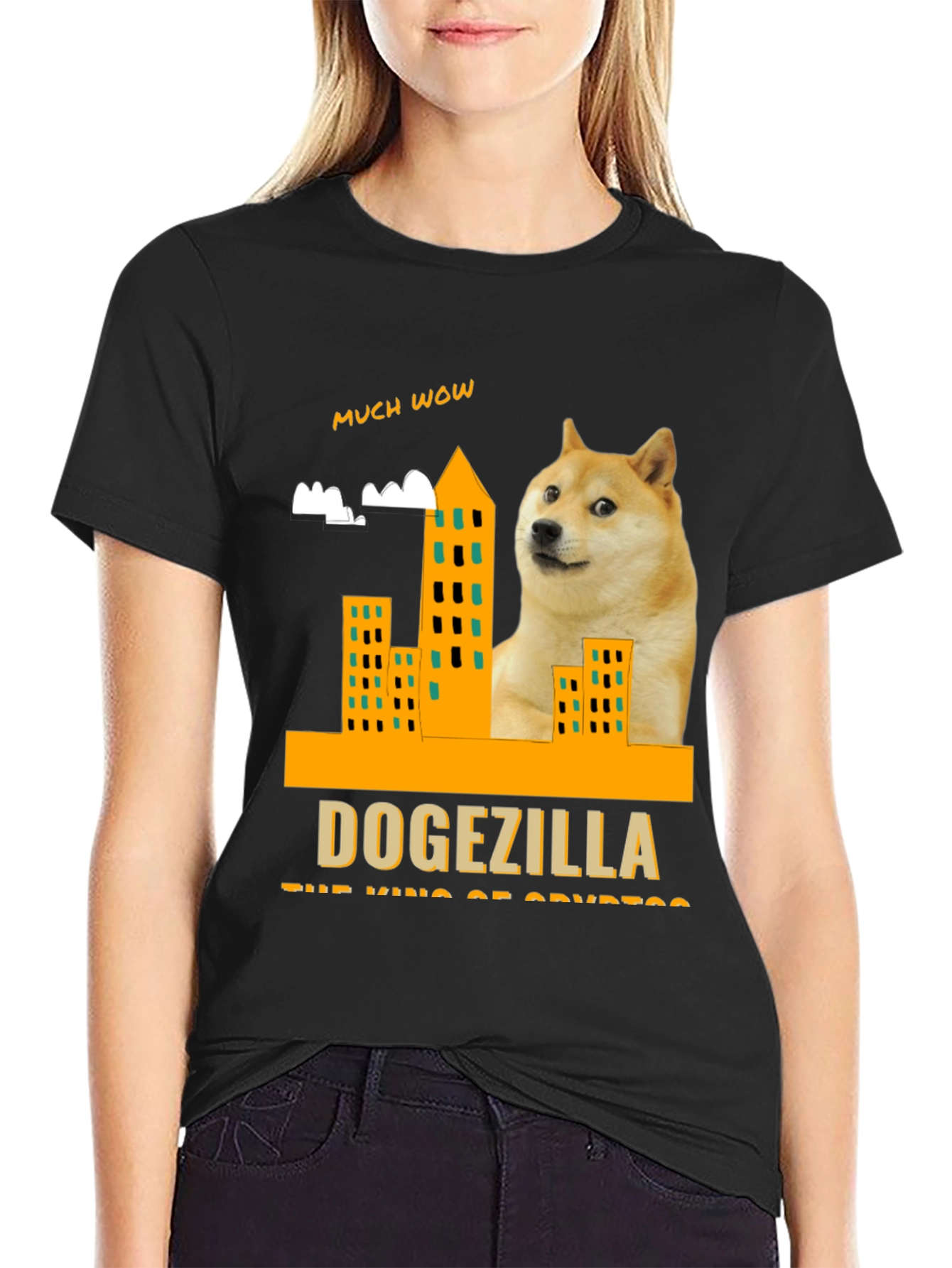 Dogezilla T-Shirt - King of Crypto - Much Wow!