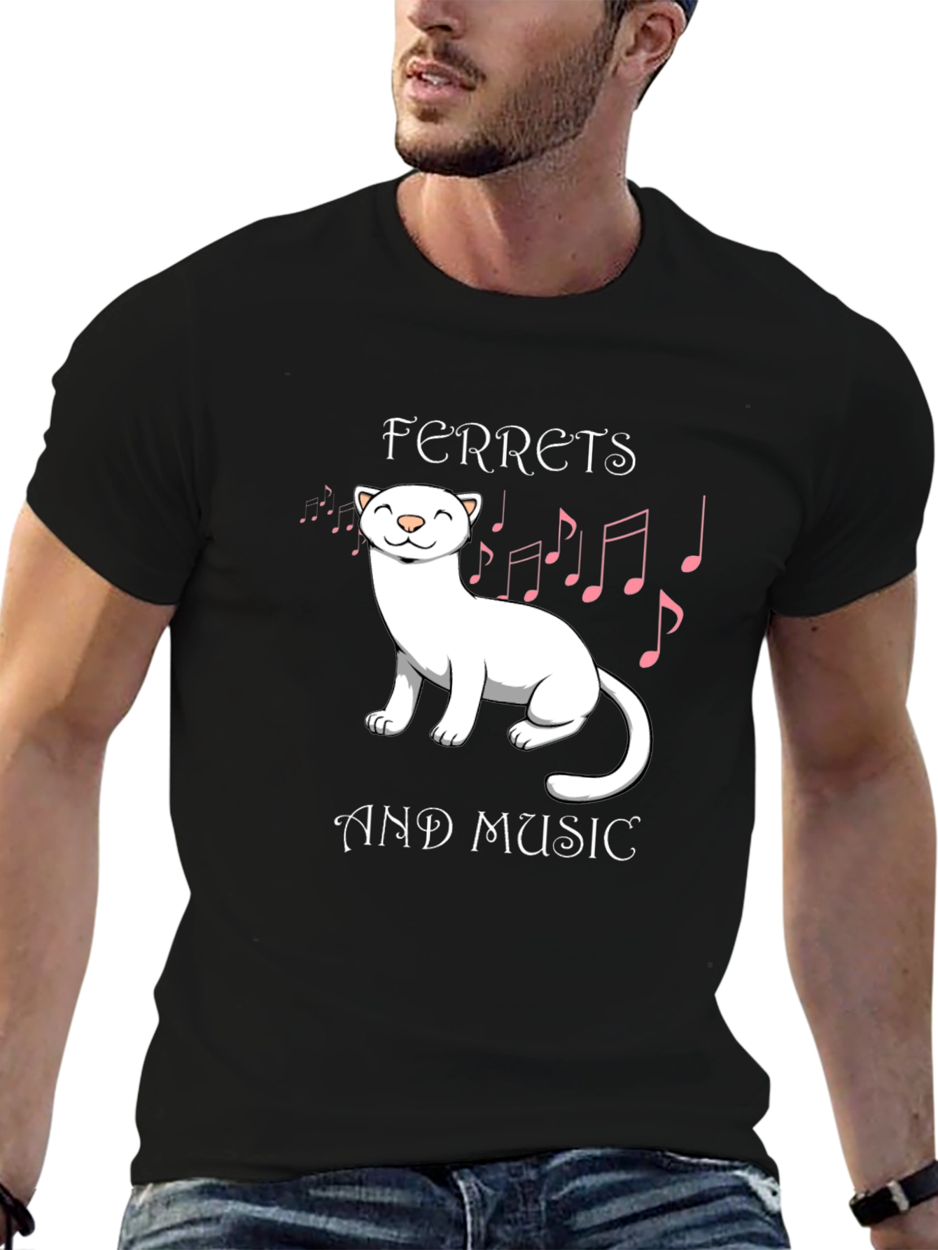 Ferret and Music Graphic Tee