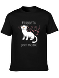 Ferret and Music Graphic Tee