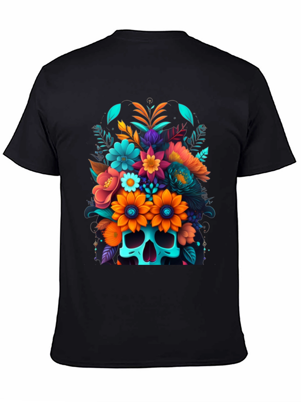 Floral Skull Graphic Tee