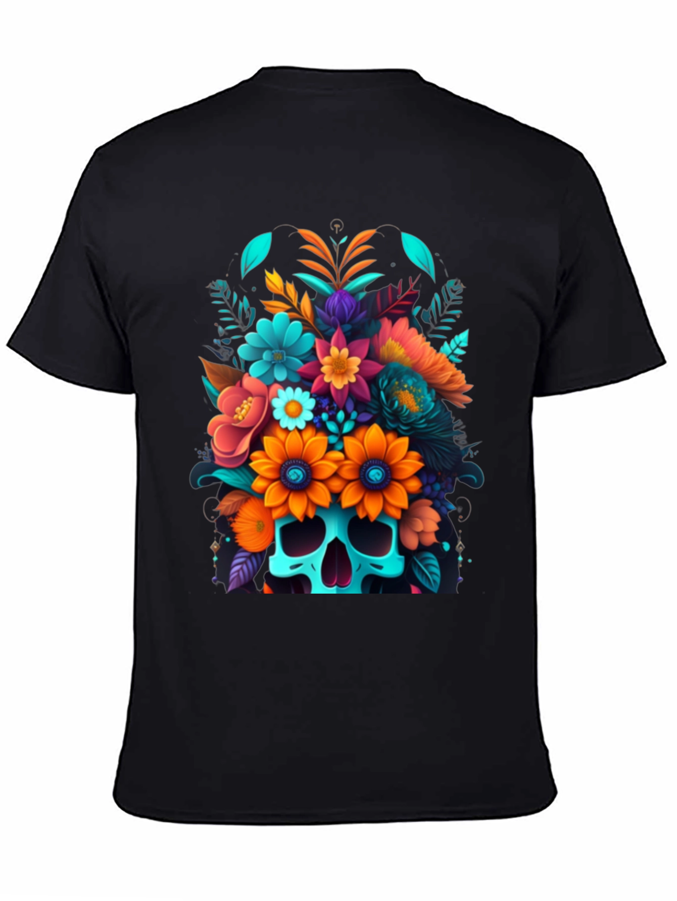 Floral Skull Graphic Tee