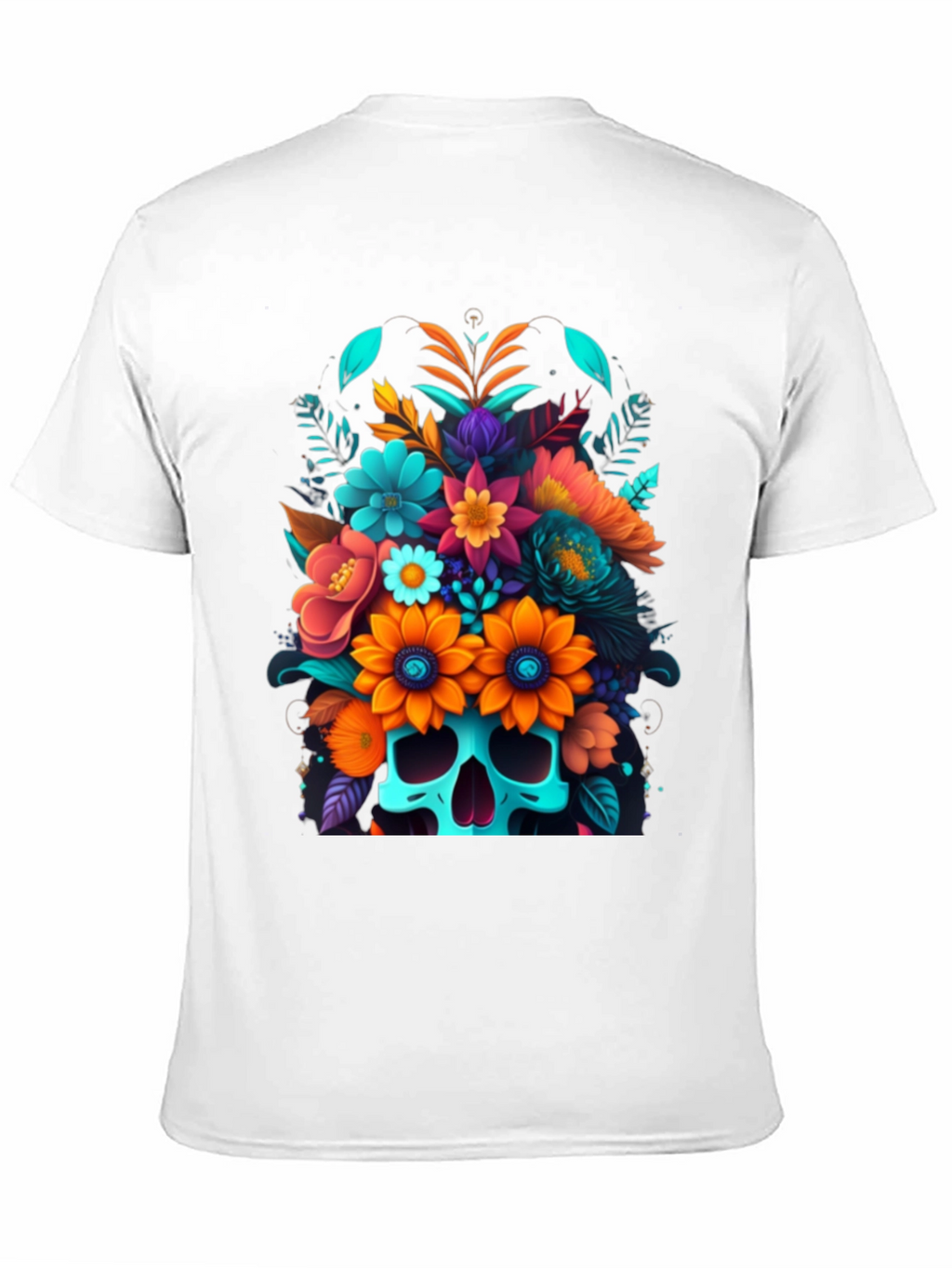 Floral Skull Graphic Tee