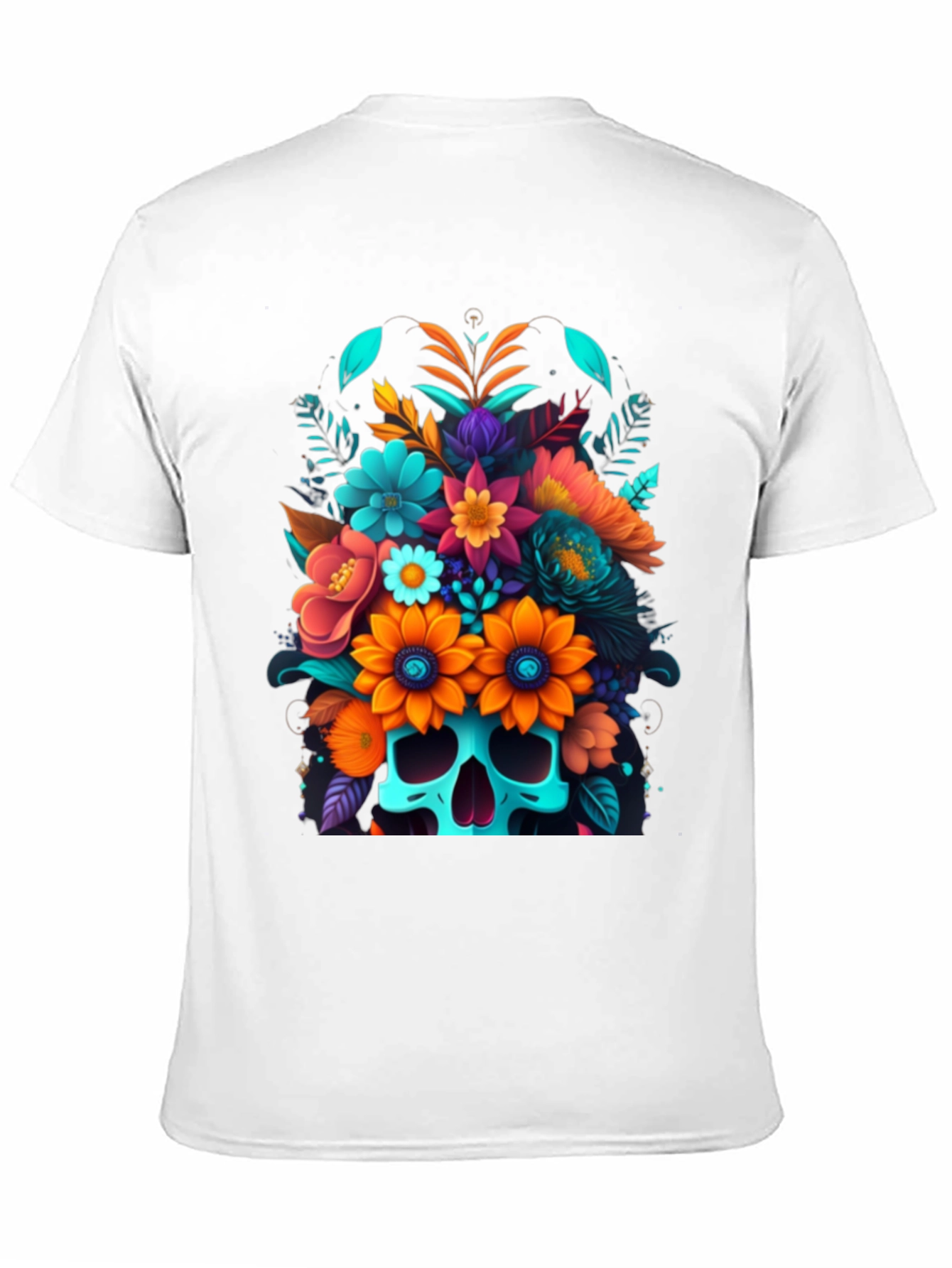 Floral Skull Graphic Tee
