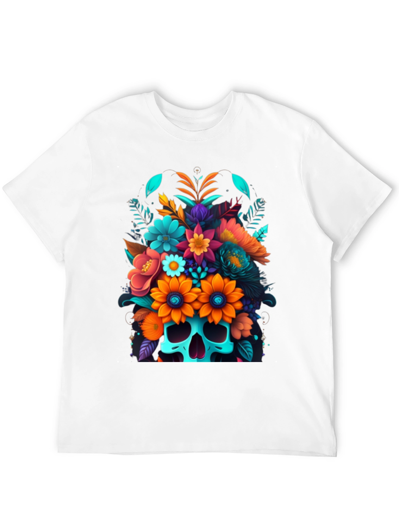 Floral Skull Graphic Tee