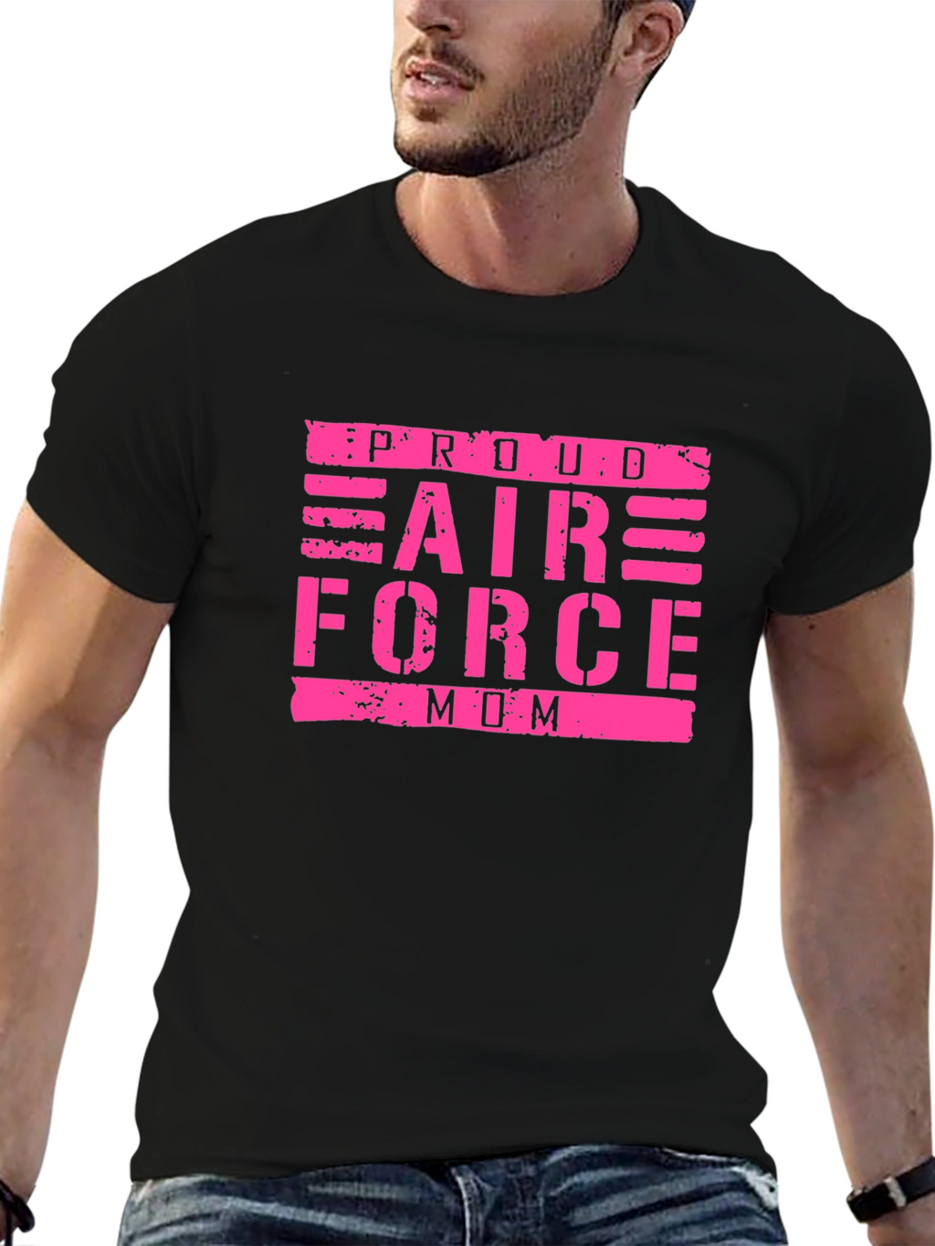 Proud Air Force Mom Graphic T-Shirt
