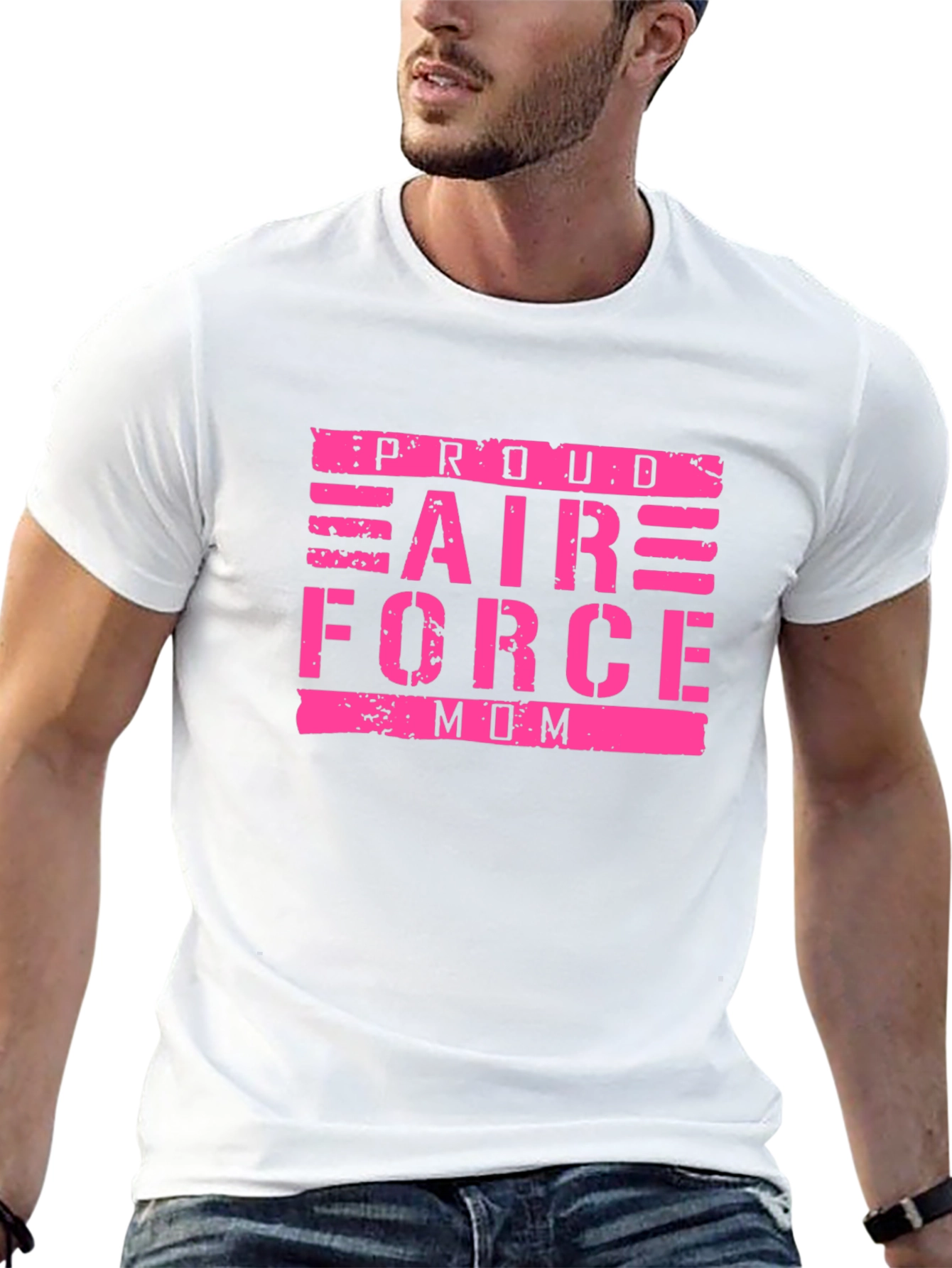 Proud Air Force Mom Graphic T-Shirt