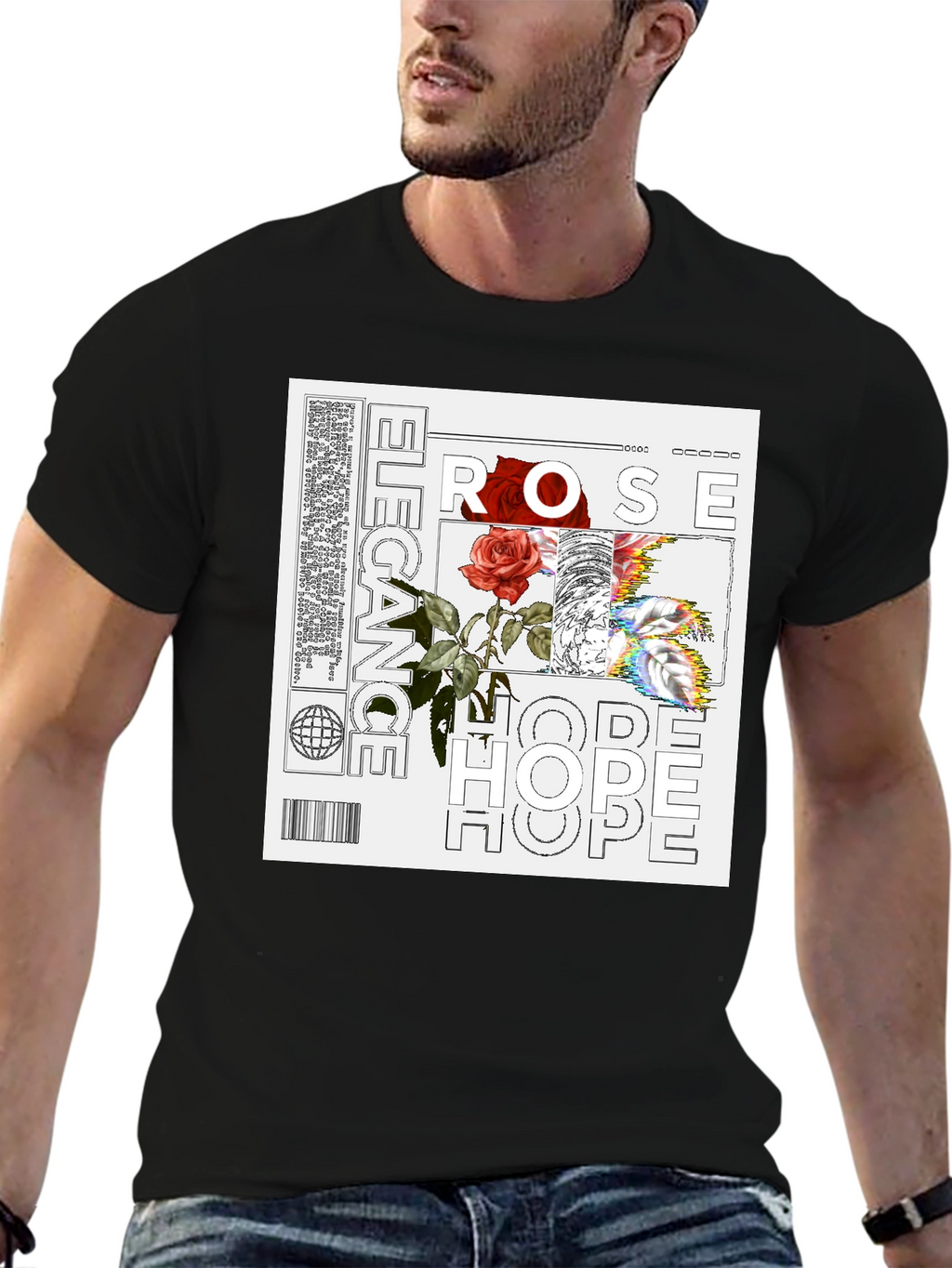 Elegant Rose Hope Graphic Tee