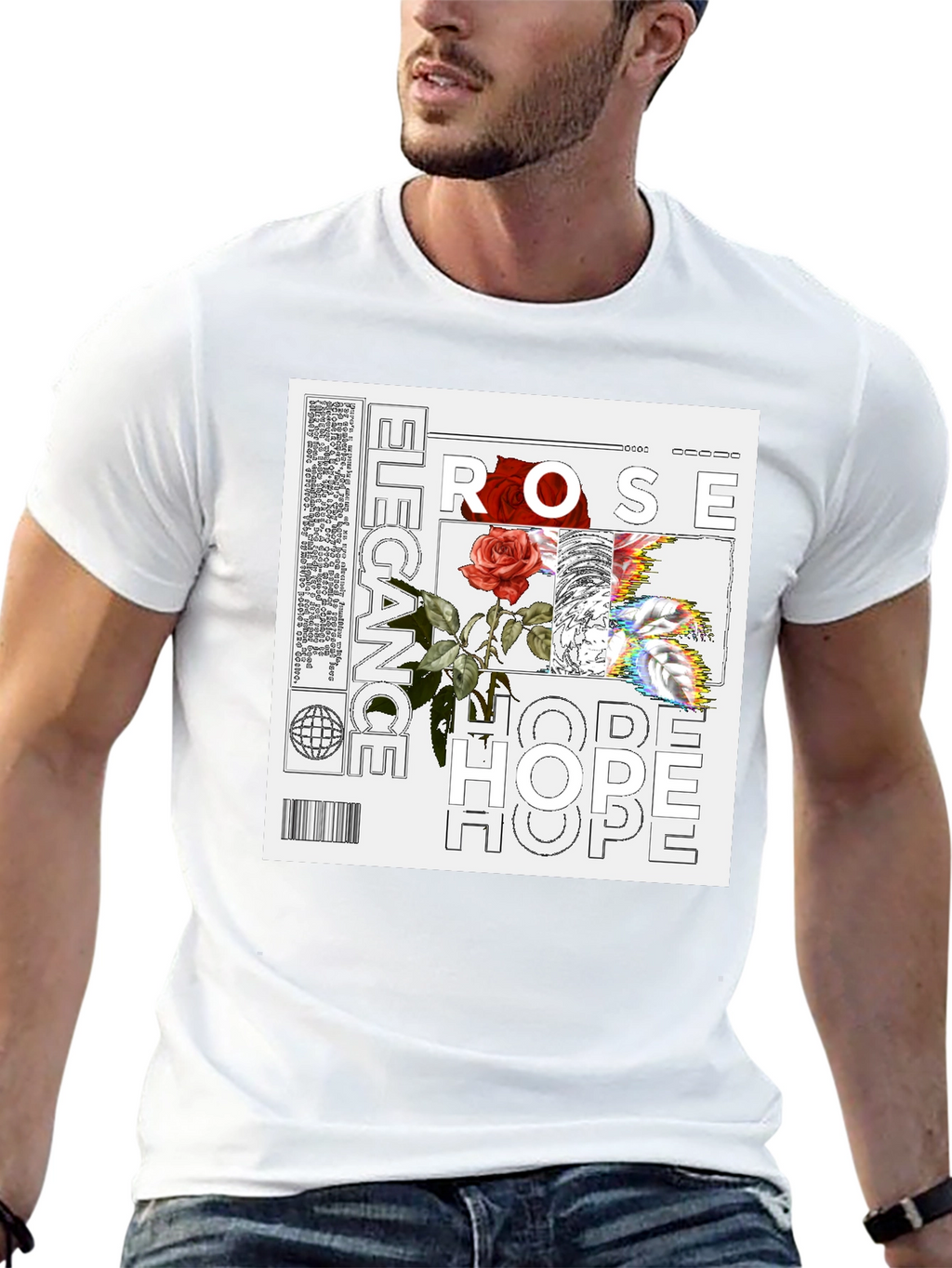 Elegant Rose Hope Graphic Tee