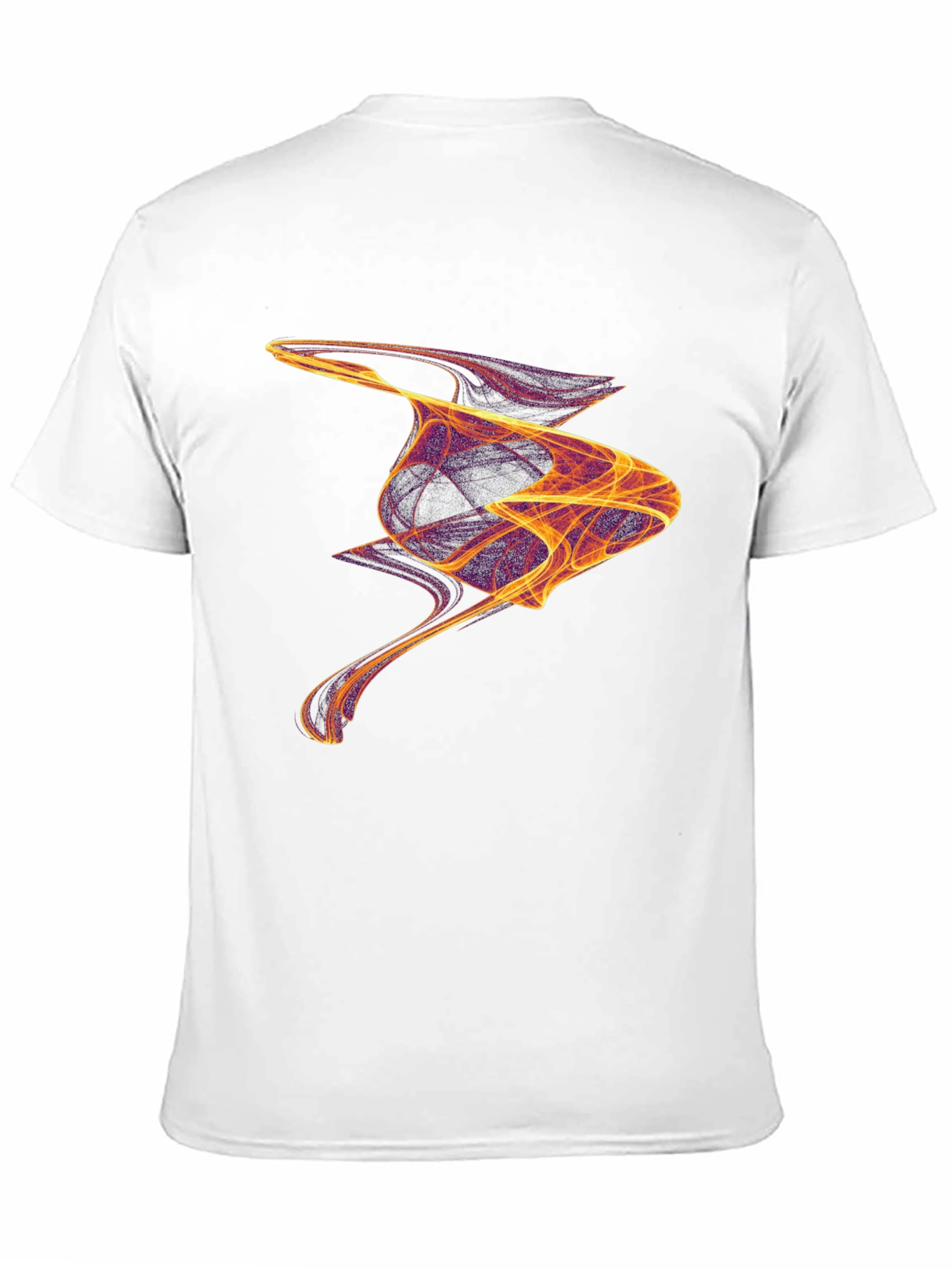 Abstract Flame Design Black Cotton T-Shirt