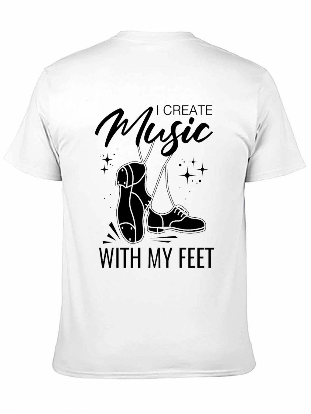 I Create Music With My Feet Black T-Shirt