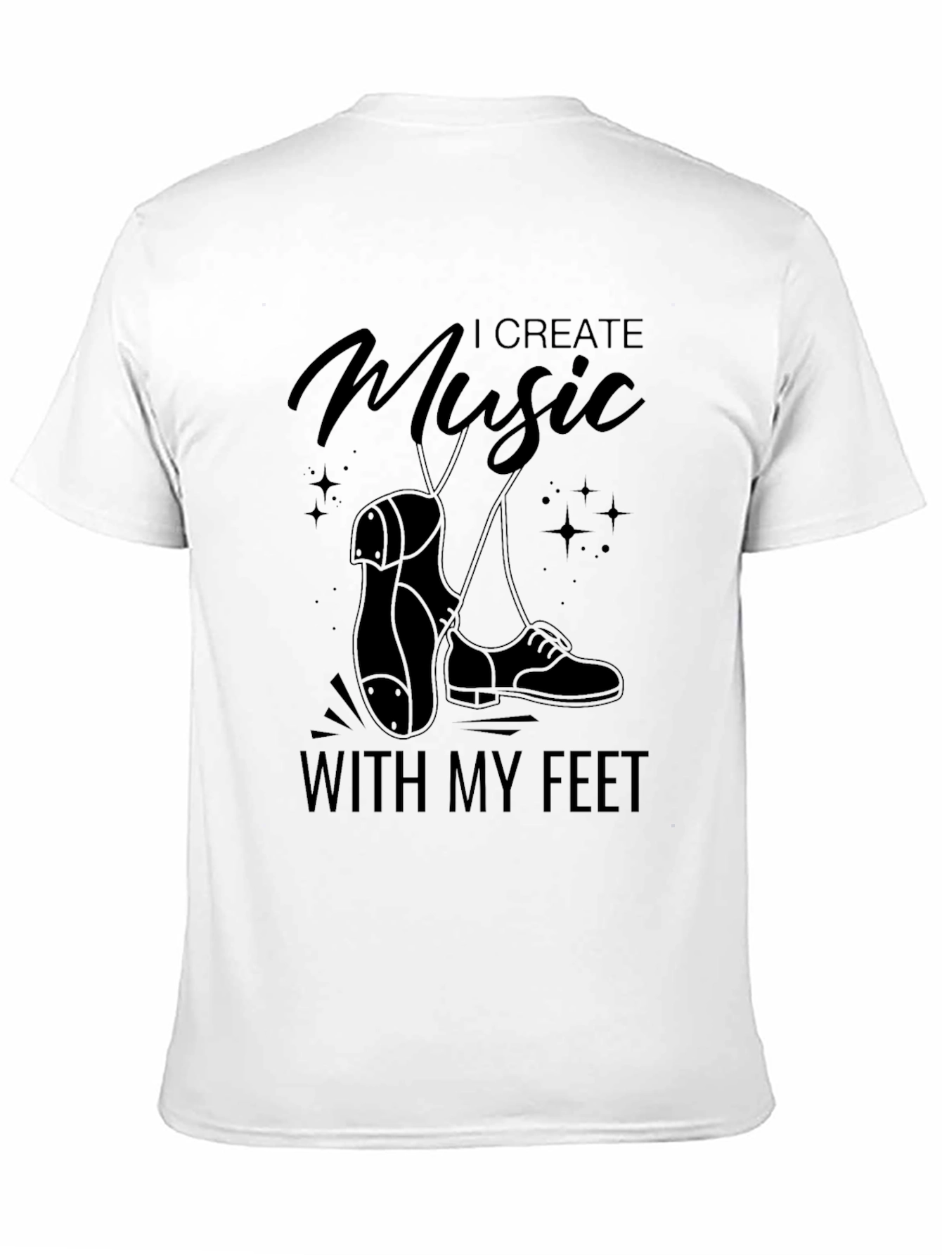 I Create Music With My Feet Black T-Shirt