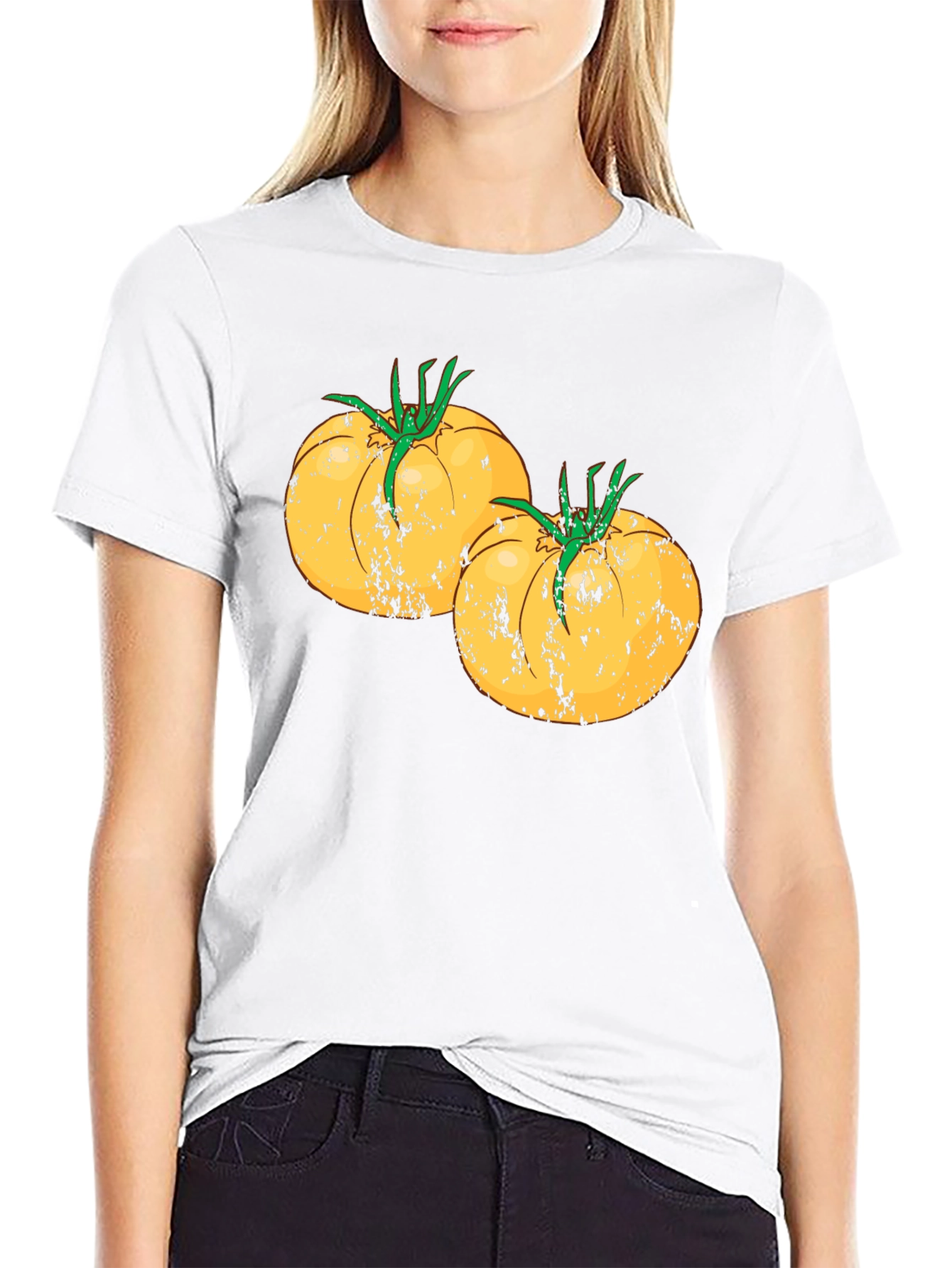 Tomato Graphic Tee - Black Cotton T-Shirt