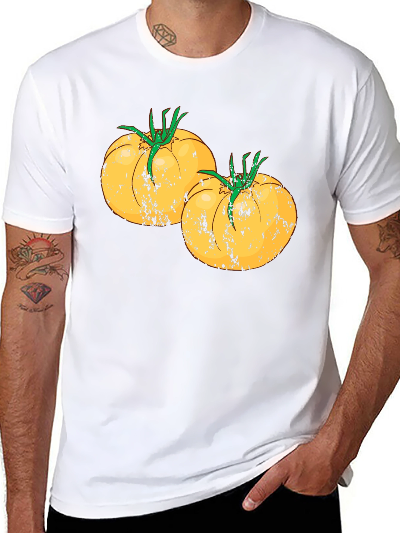 Tomato Graphic Tee - Black Cotton T-Shirt