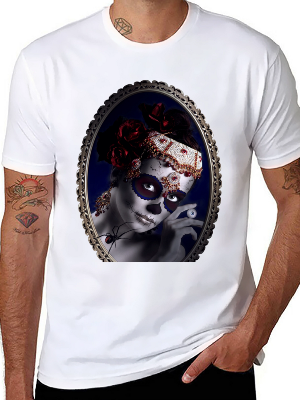 Sugar Skull Woman Black T-Shirt