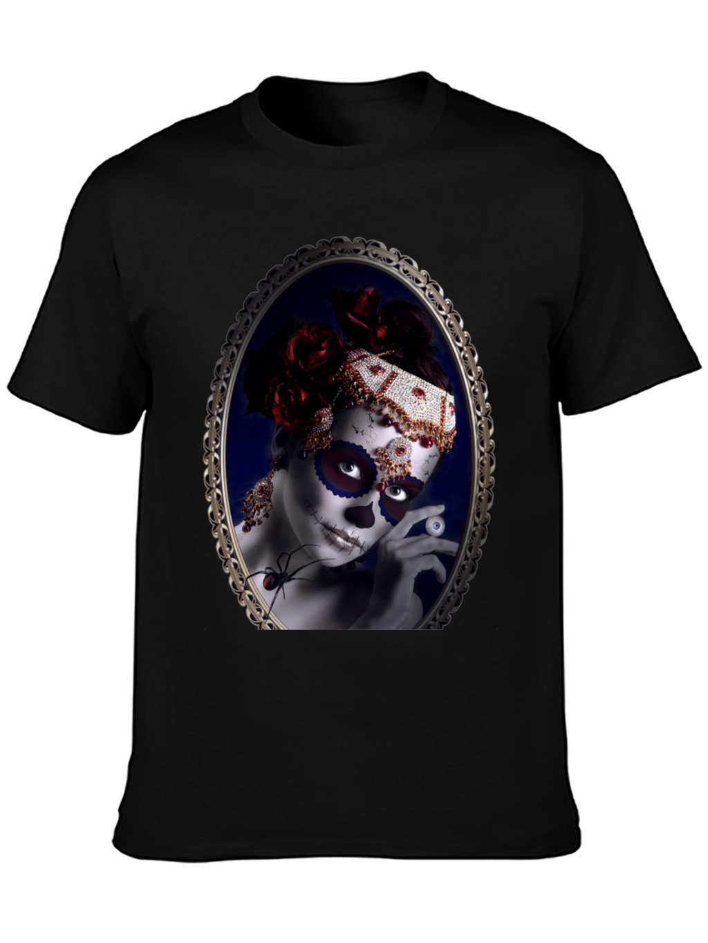 Sugar Skull Woman Black T-Shirt