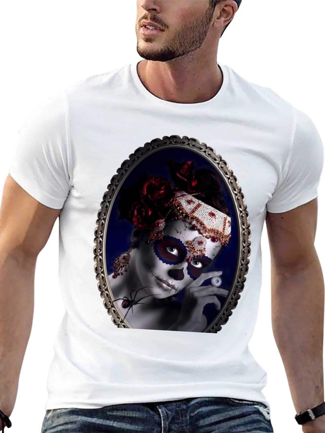 Sugar Skull Woman Black T-Shirt