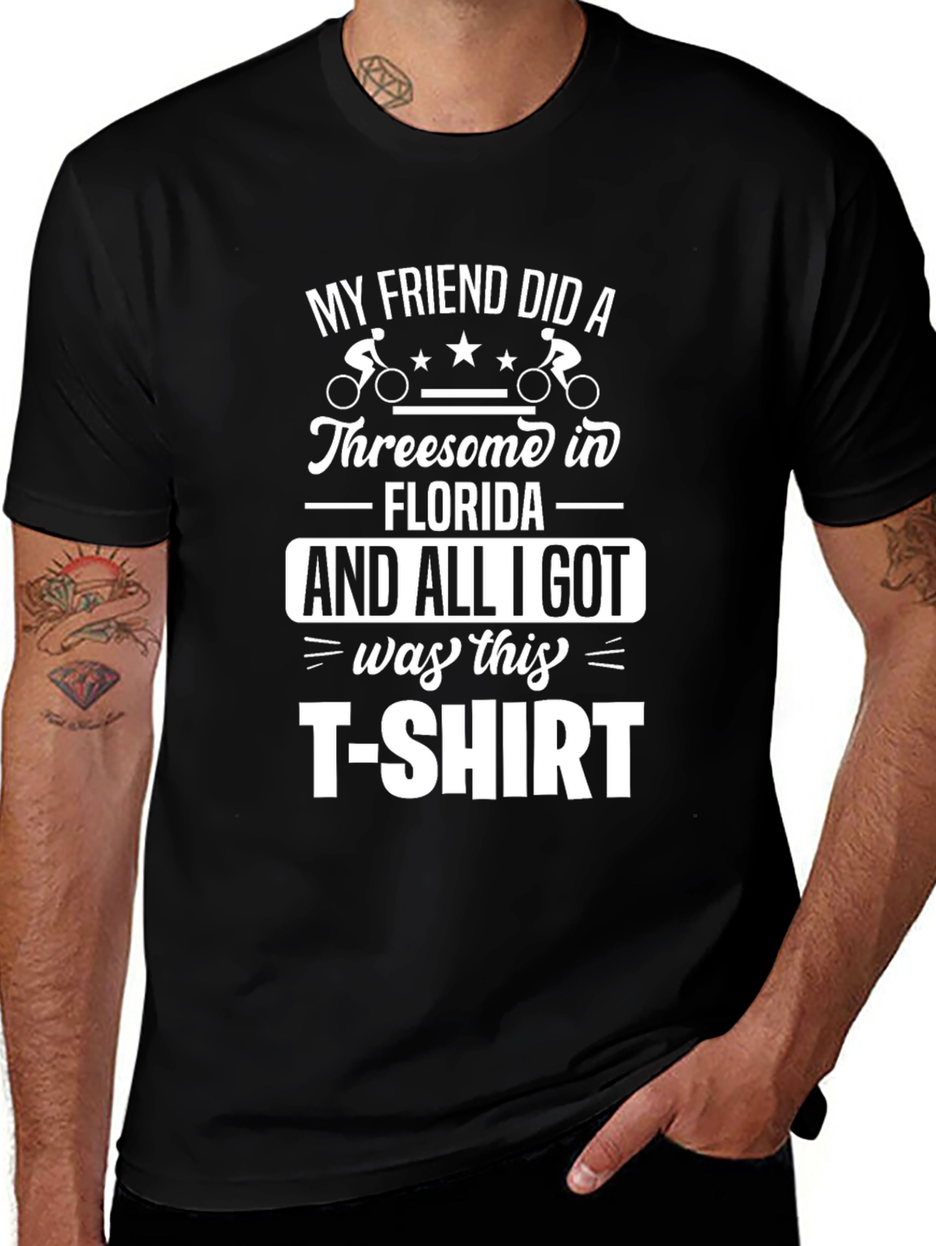 My Friend Did a Threesome Funny Graphic T-Shirt