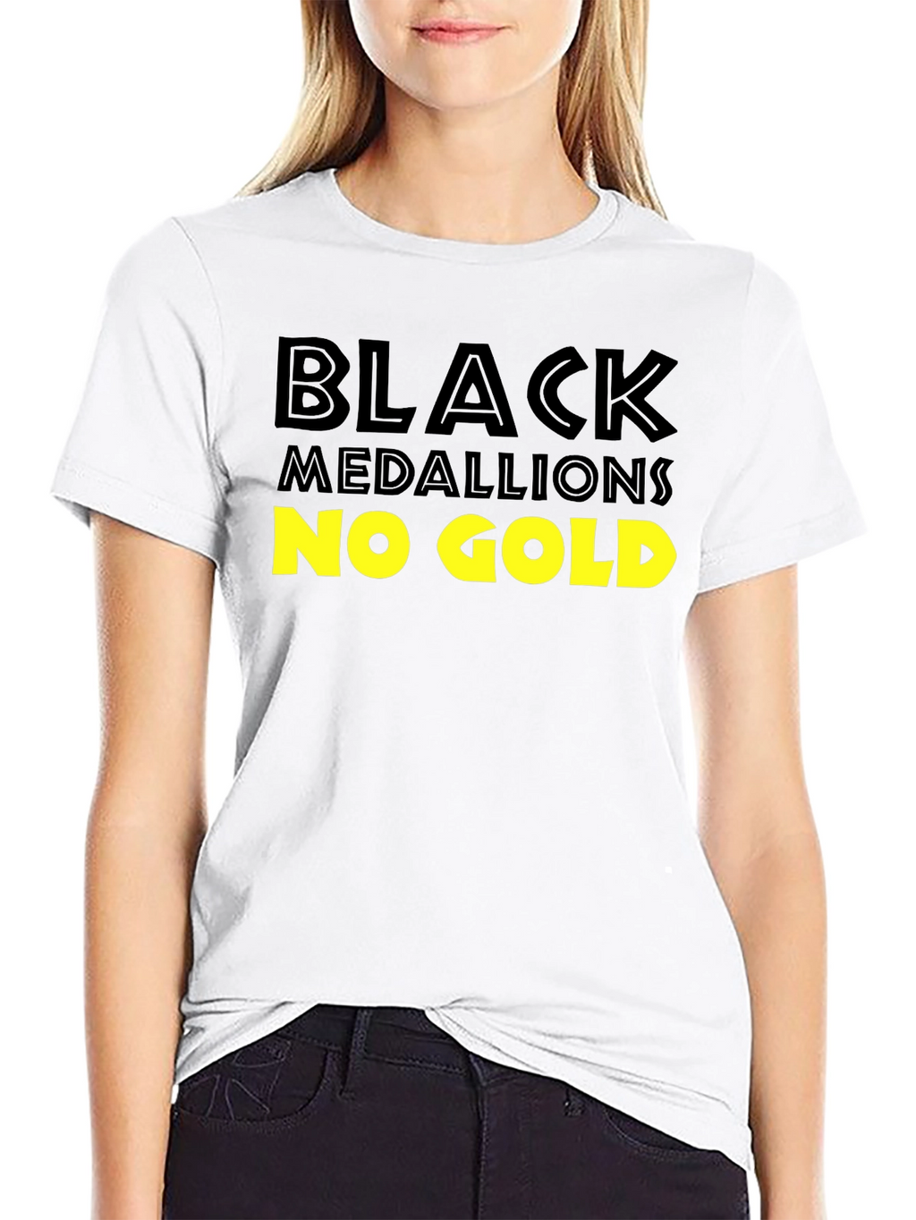 Black Medallions No Gold T-Shirt