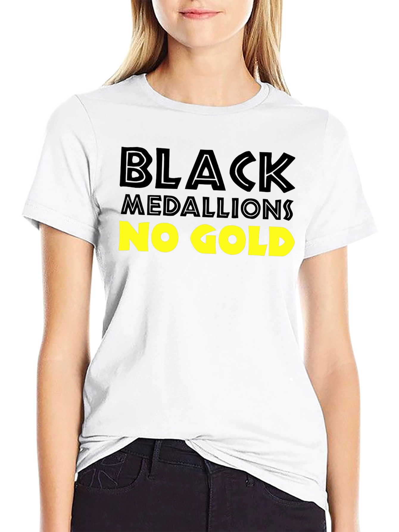 Black Medallions No Gold T-Shirt