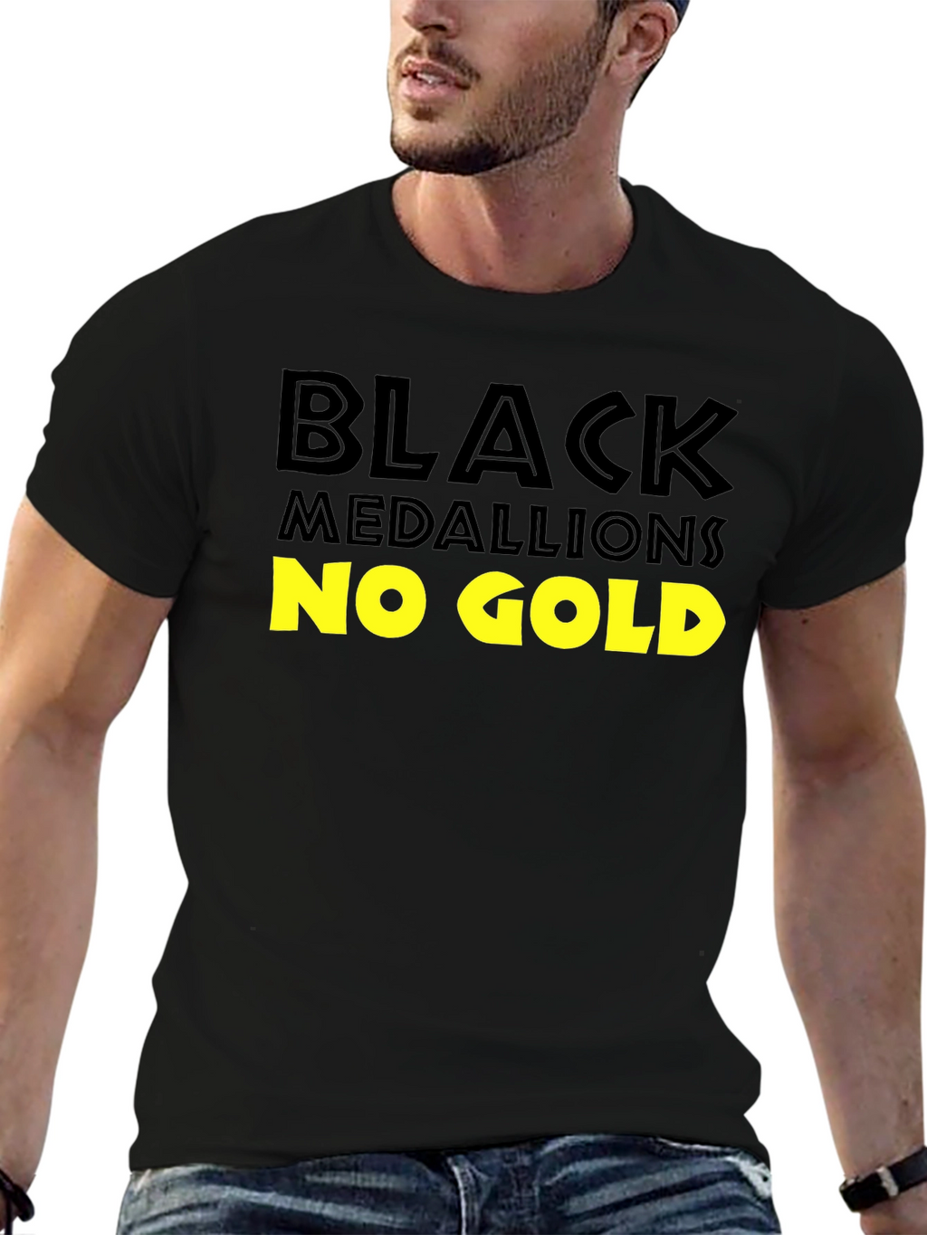Black Medallions No Gold T-Shirt