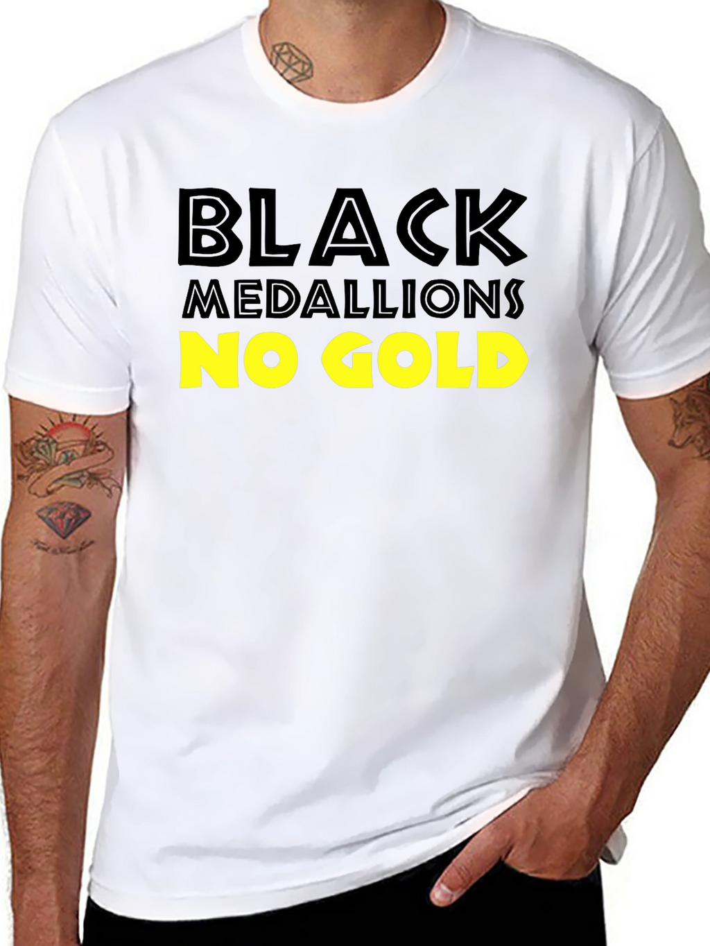 Black Medallions No Gold T-Shirt