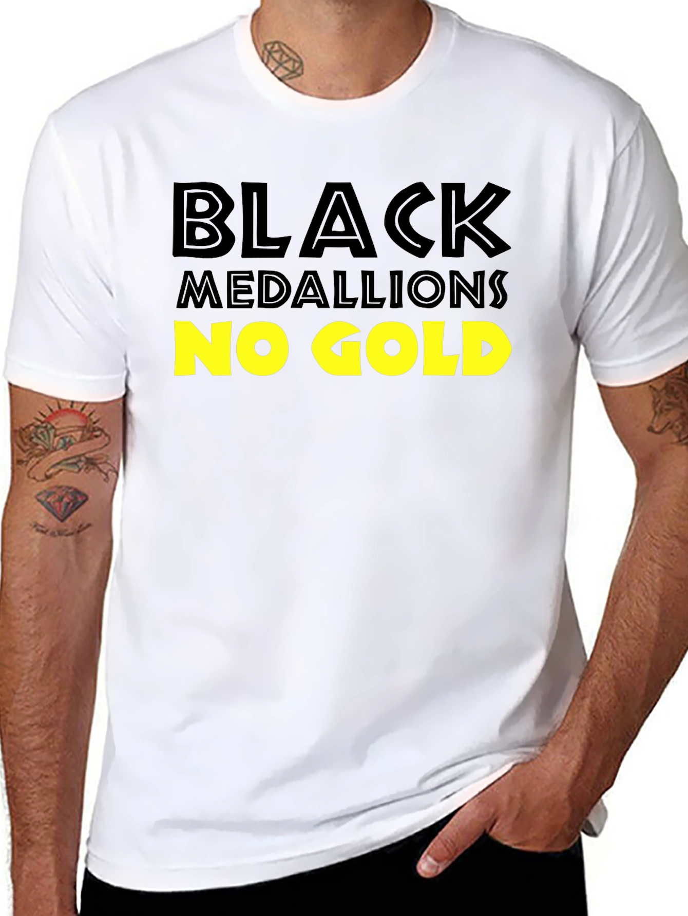Black Medallions No Gold T-Shirt
