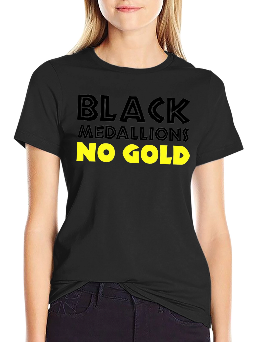 Black Medallions No Gold T-Shirt