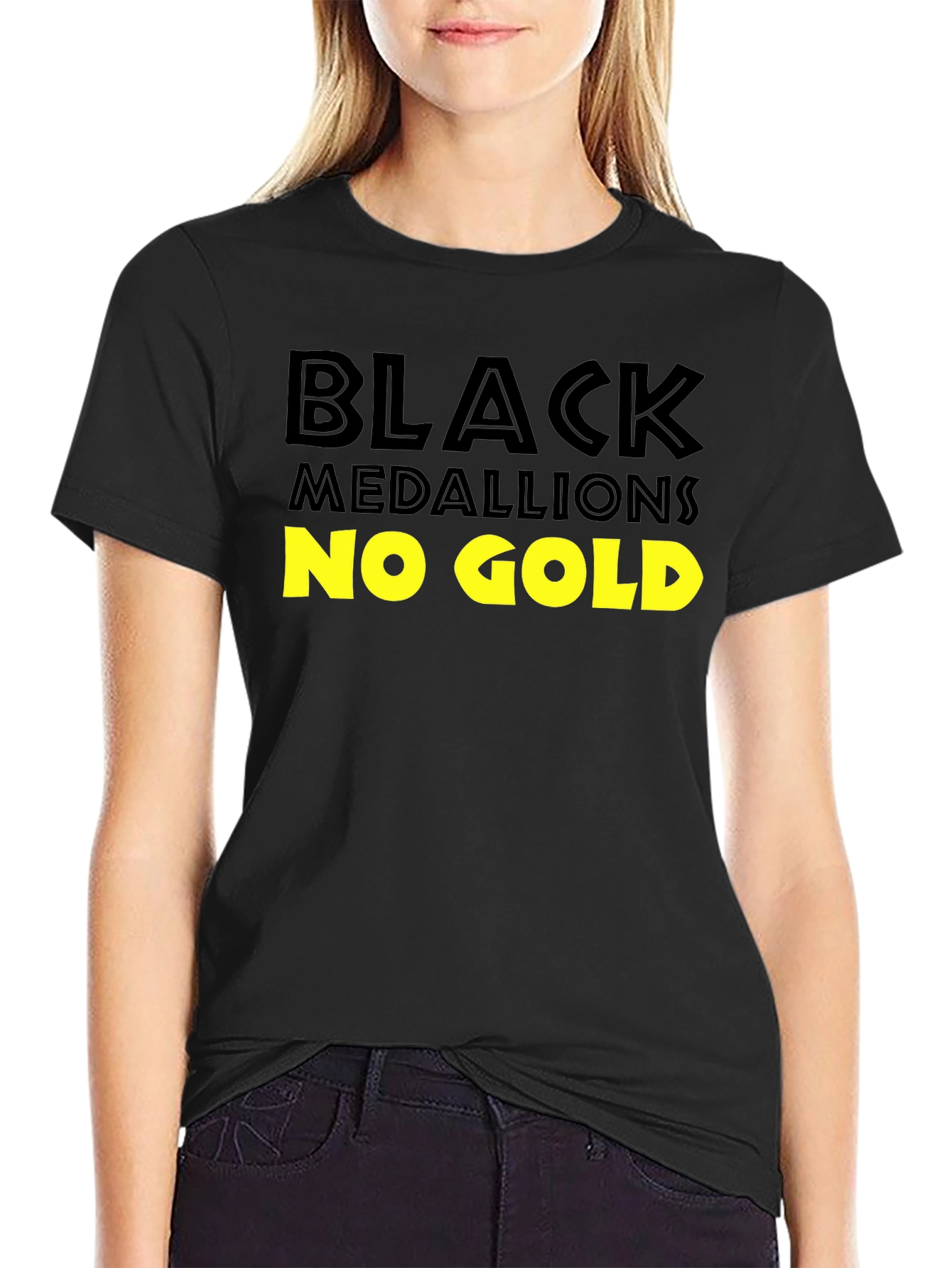 Black Medallions No Gold T-Shirt