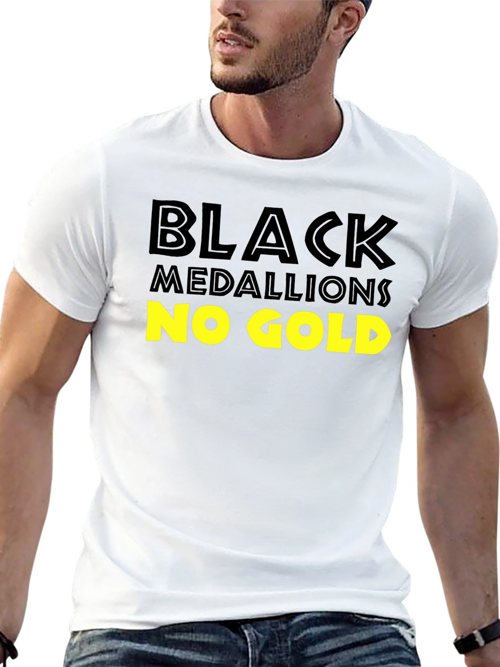Black Medallions No Gold T-Shirt