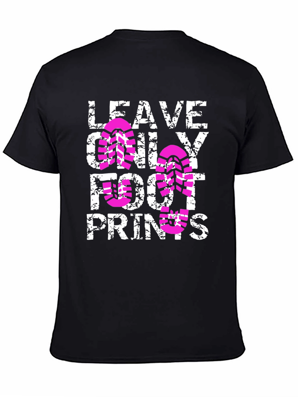 Leave Only Footprints Black T-Shirt