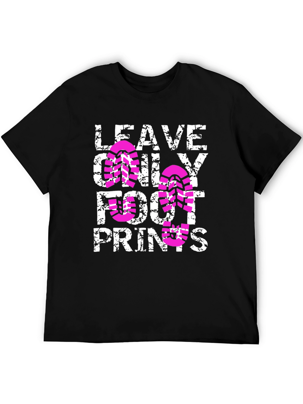 Leave Only Footprints Black T-Shirt