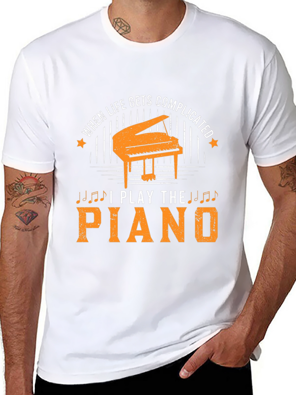 When Life Gets Complicated I Play The Piano T-Shirt