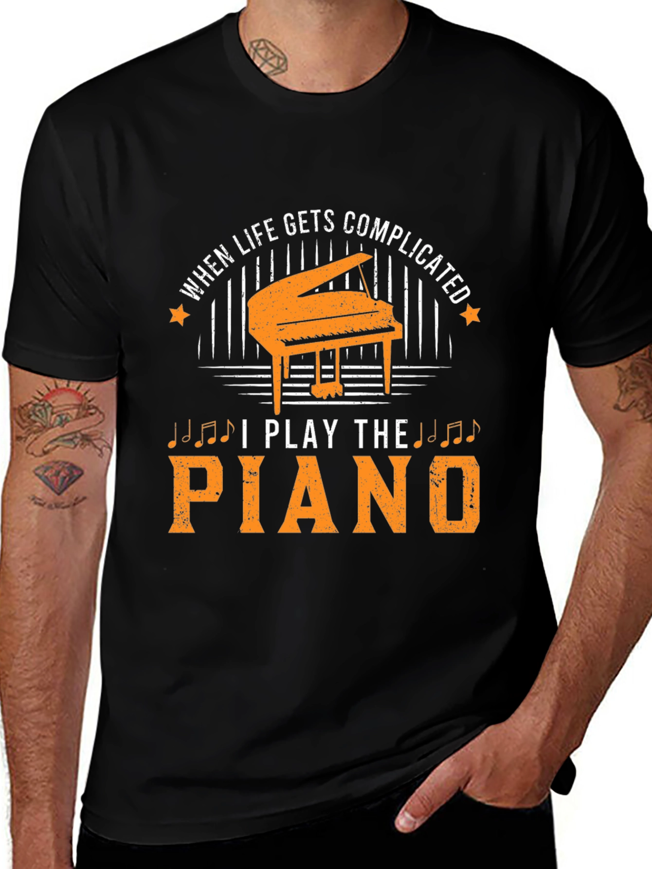 When Life Gets Complicated I Play The Piano T-Shirt