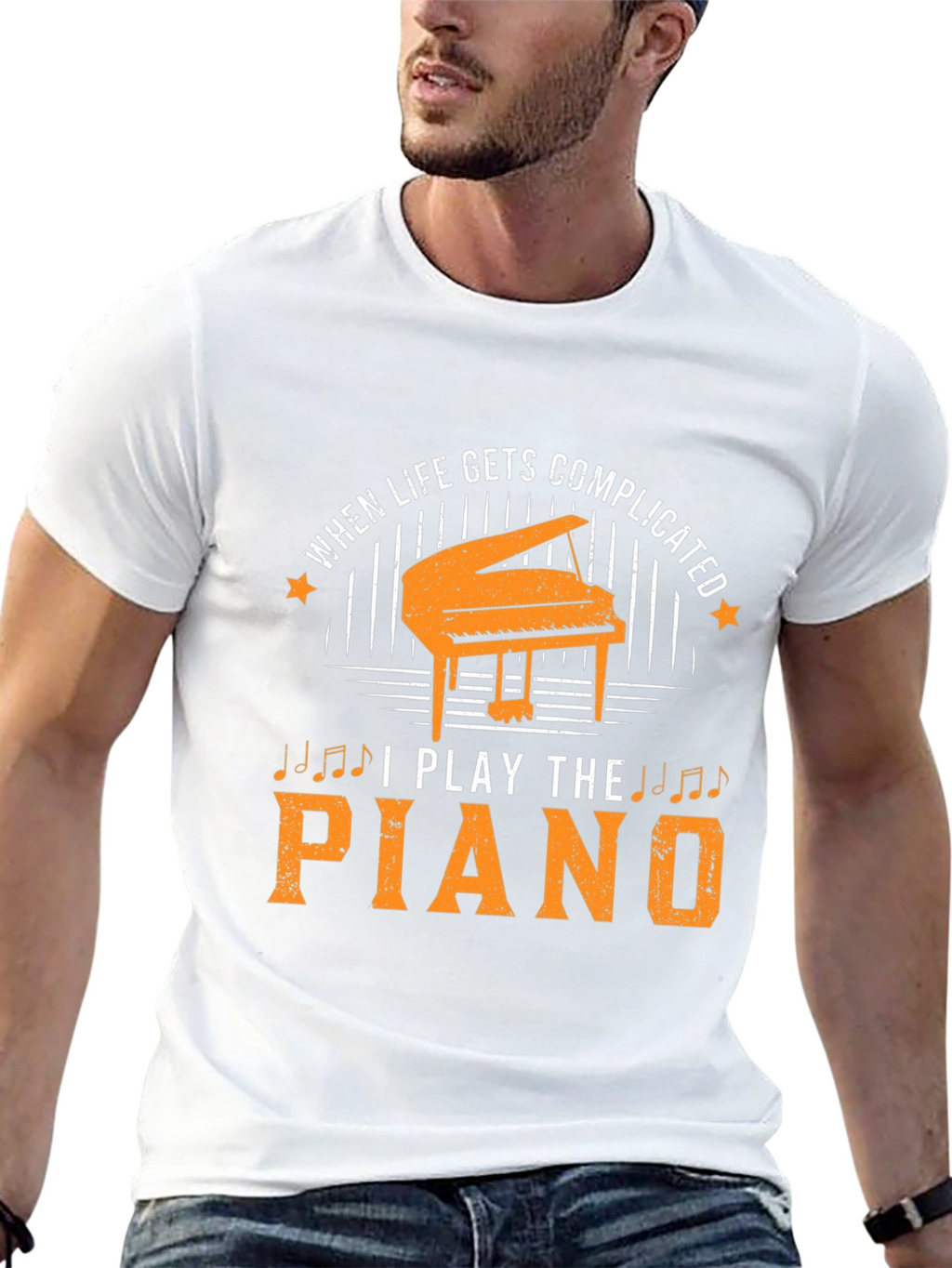 When Life Gets Complicated I Play The Piano T-Shirt