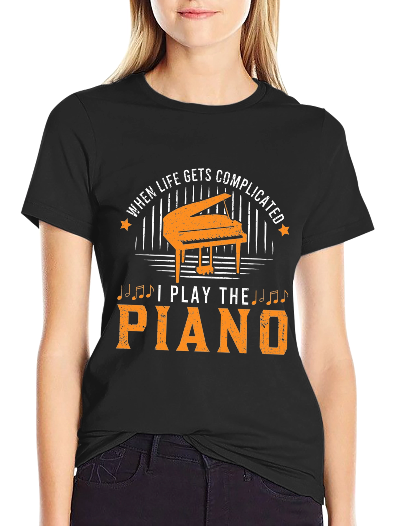 When Life Gets Complicated I Play The Piano T-Shirt