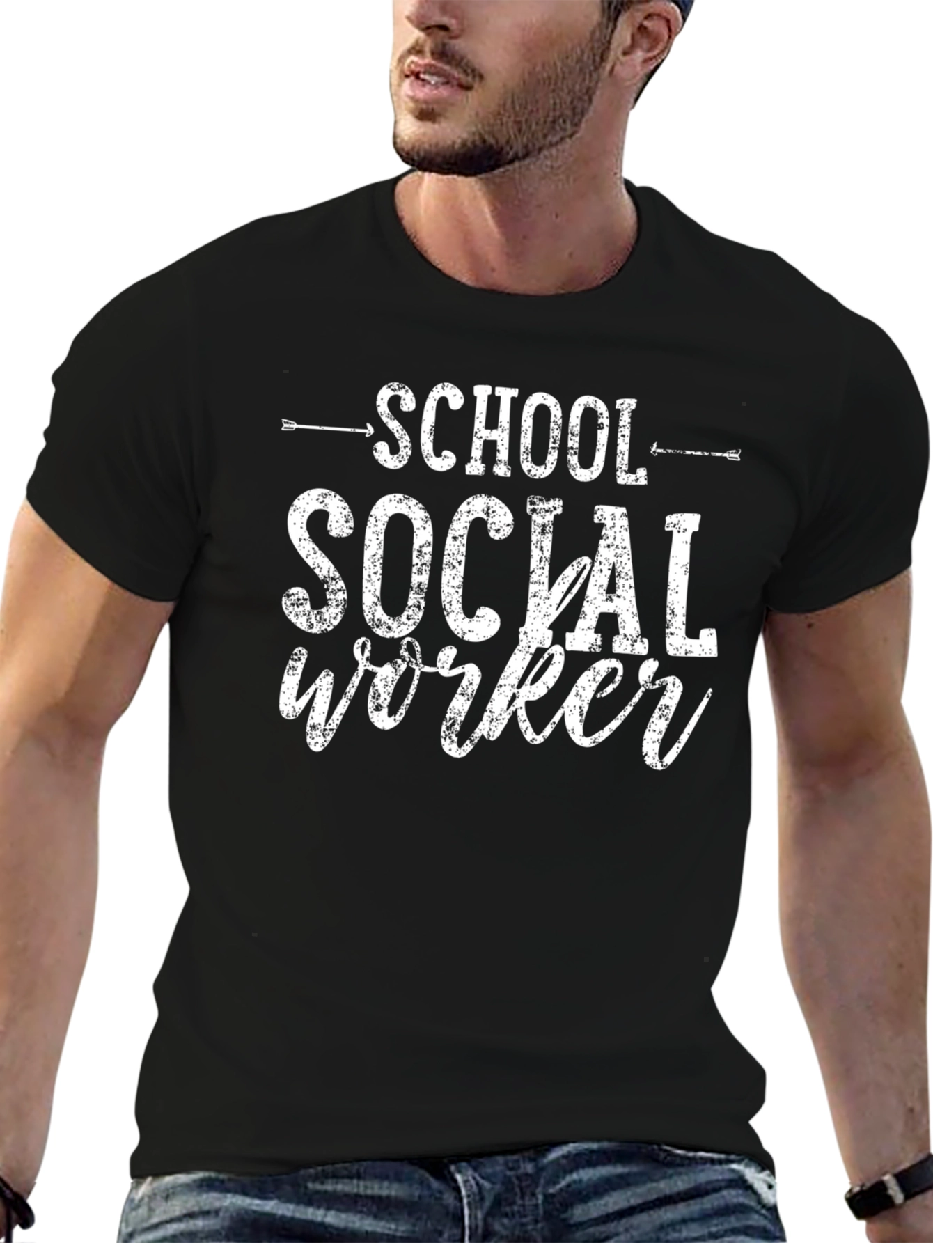 School Social Worker T-Shirt - Black