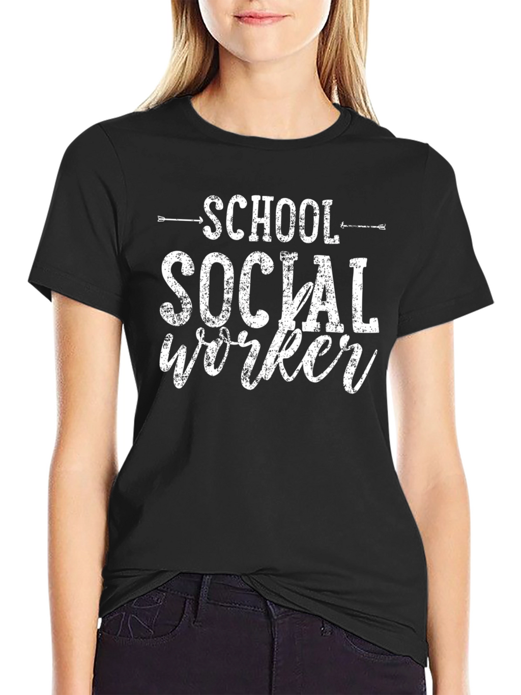 School Social Worker T-Shirt - Black