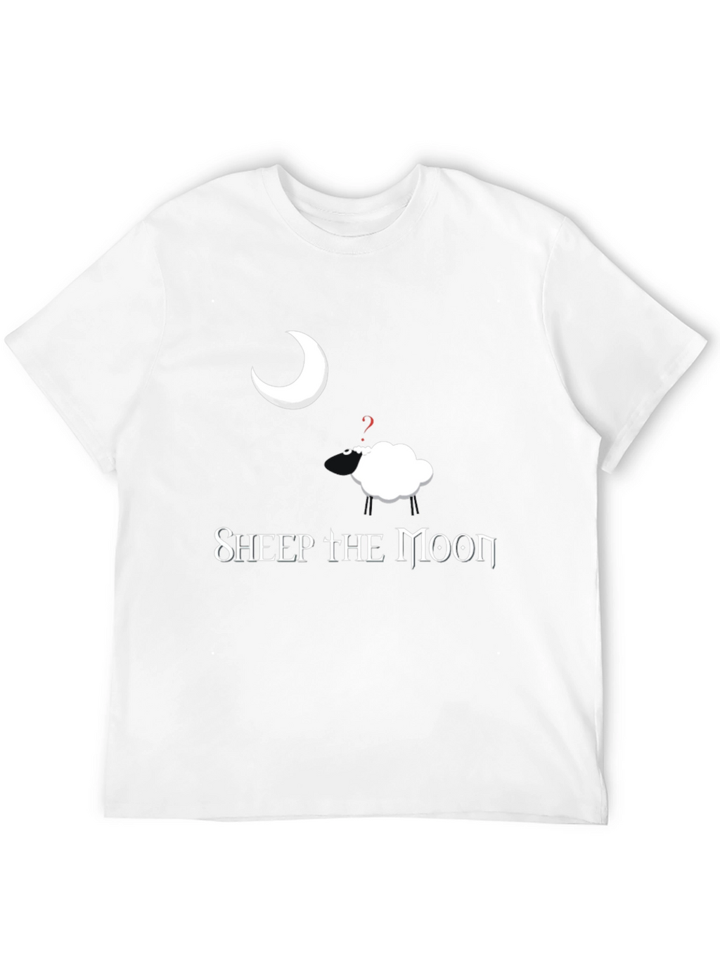 Sheep the Moon Black Graphic T-Shirt