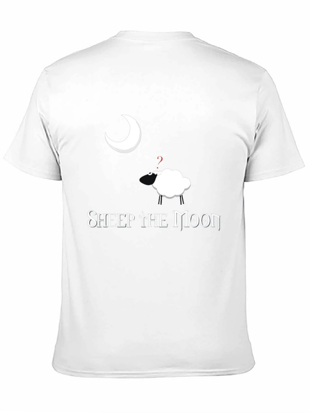 Sheep the Moon Black Graphic T-Shirt