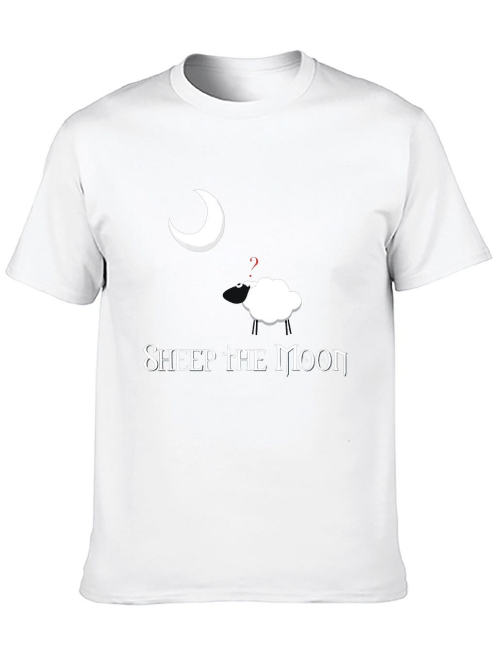 Sheep the Moon Black Graphic T-Shirt