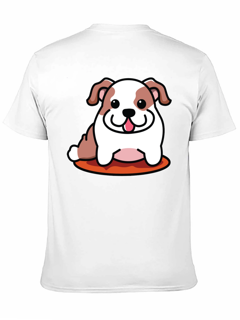 Cartoon Bulldog Graphic Tee - Black Unisex Shirt