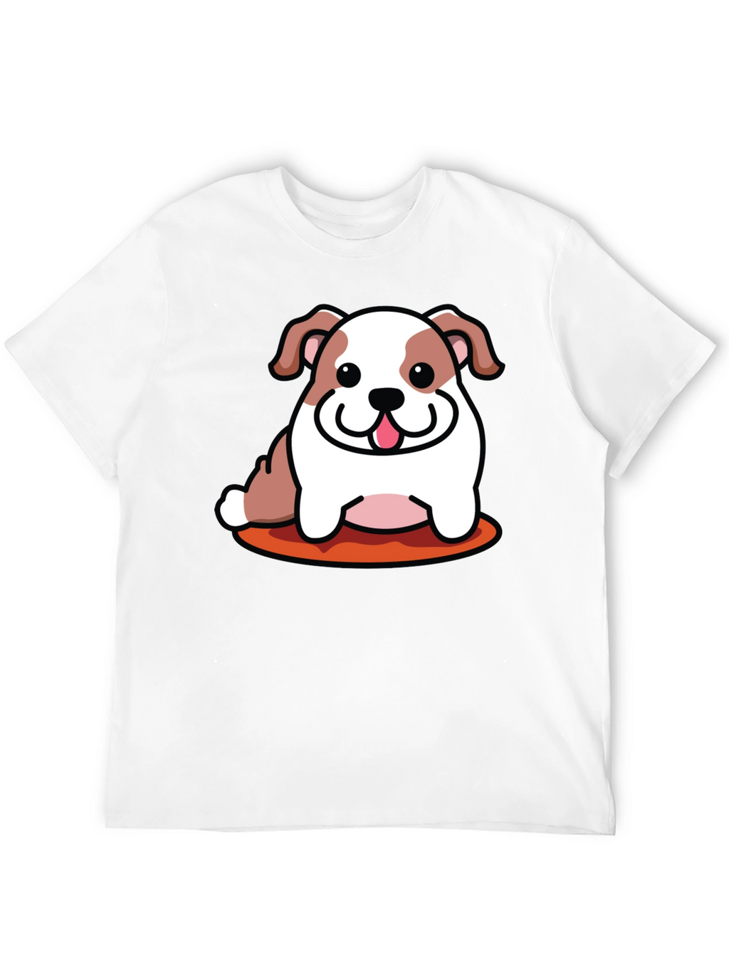 Cartoon Bulldog Graphic Tee - Black Unisex Shirt