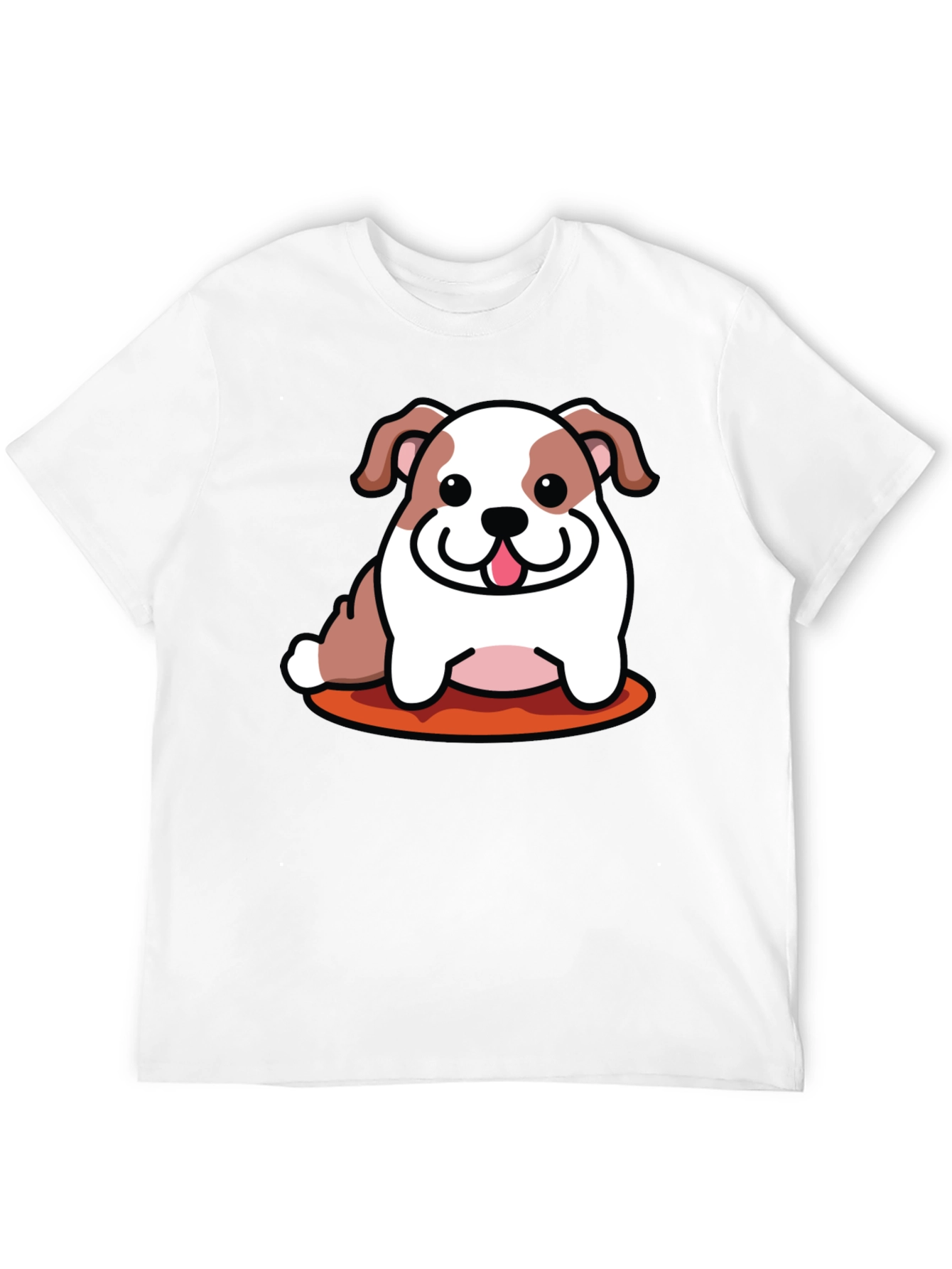 Cartoon Bulldog Graphic Tee - Black Unisex Shirt
