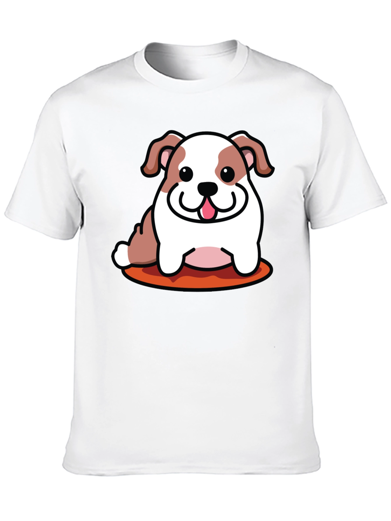 Cartoon Bulldog Graphic Tee - Black Unisex Shirt