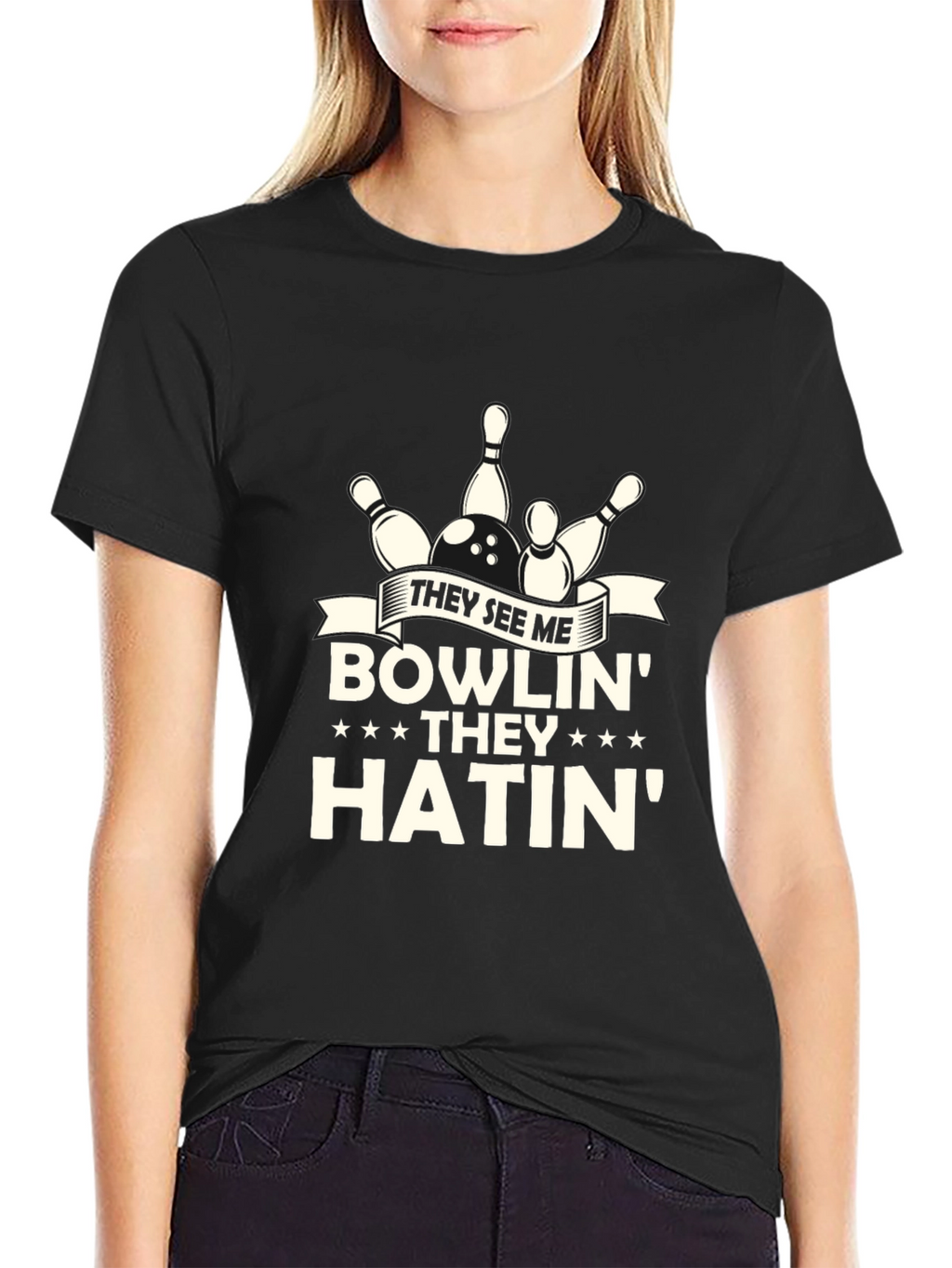 They See Me Bowlin Hatin Graphic T-Shirt